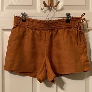 J.Crew Golden Yellow Linen Shorts